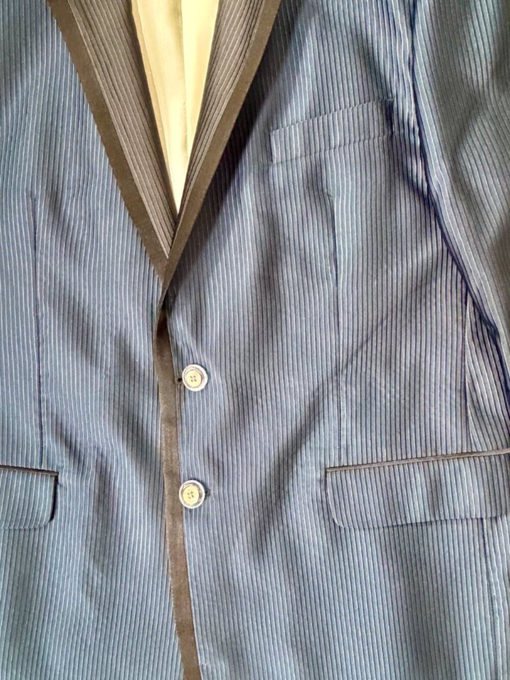 MARK & LONA FER Collection Strip Search Warrant Jacket - UK 46R-Navy/Black NWOT - Picture 4 of 14